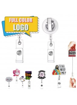 Acrylic Shaped Retractable Badge Reel