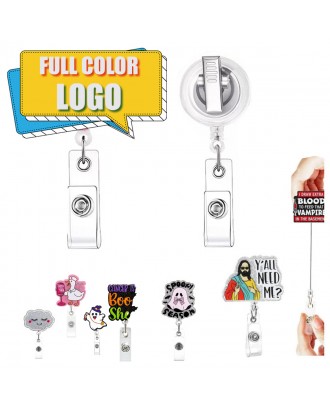 Acrylic Shaped Retractable Badge Reel