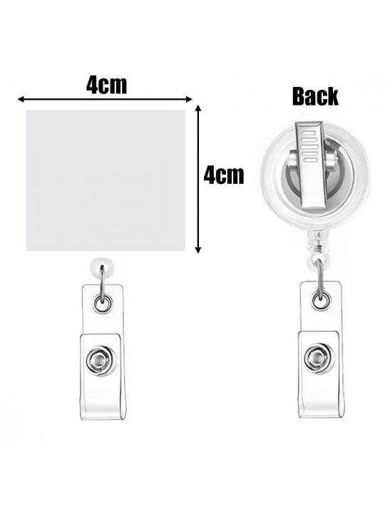 Acrylic Shaped Retractable Badge Reel