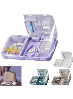 3-in-1 Pill Cutter Splitter Case