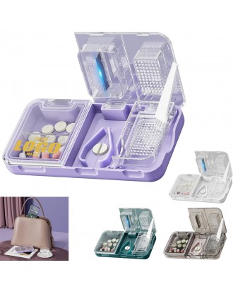 3-in-1 Pill Cutter Splitter Case