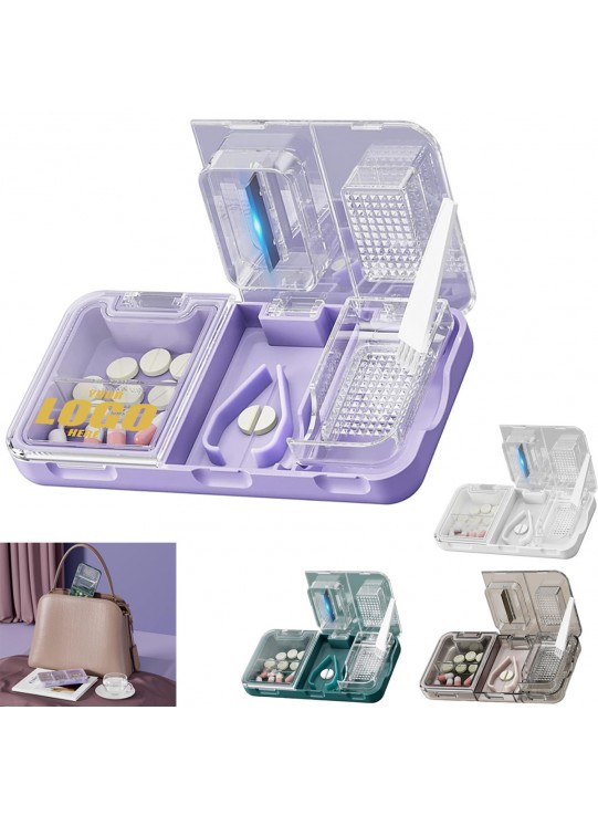 3-in-1 Pill Cutter Splitter Case