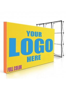 7.5' Straight Wall Tension Fabric Pop-Up Display with Aluminum Frame