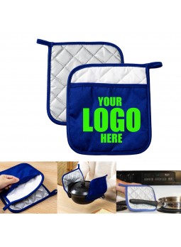 Cotton Canvas Quilted Pot Holder with Teflon Backside