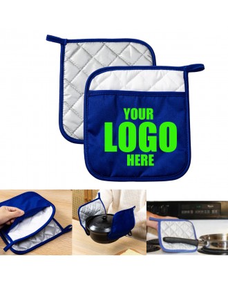 Cotton Canvas Quilted Pot Holder with Teflon Backside