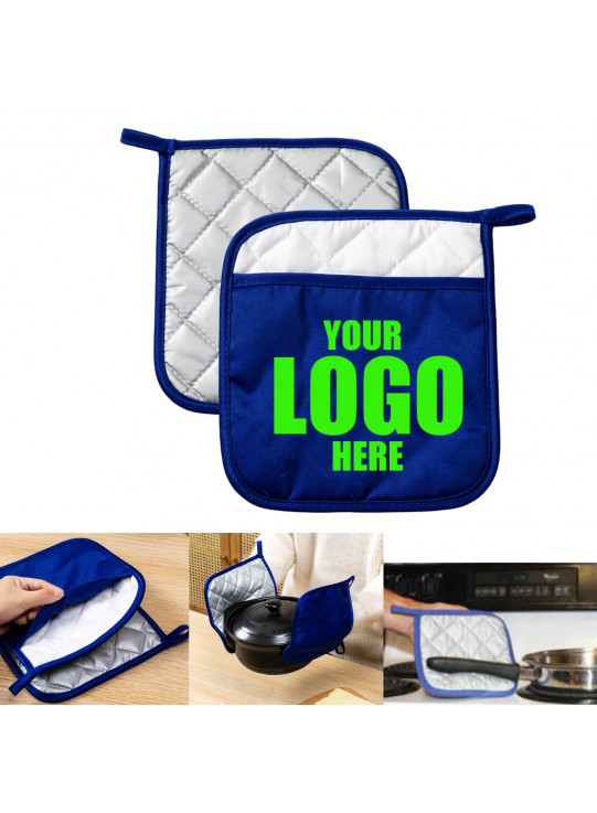 Cotton Canvas Quilted Pot Holder with Teflon Backside