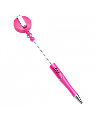 Easy Pull Buckle Ballpoint Plastic DIY Beadable Pen