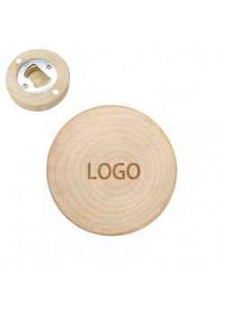 Wooden Bottle Opener With Fridge Magnet