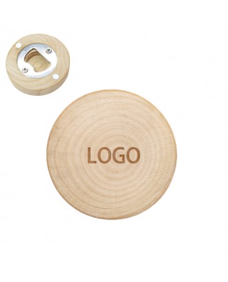 Wooden Bottle Opener With Fridge Magnet