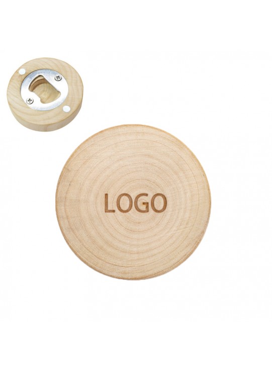 Wooden Bottle Opener With Fridge Magnet