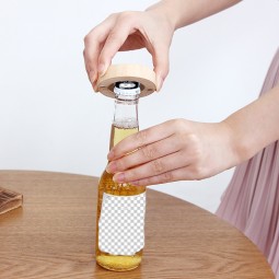 Wooden Bottle Opener With Fridge Magnet