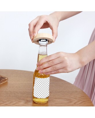 Wooden Bottle Opener With Fridge Magnet