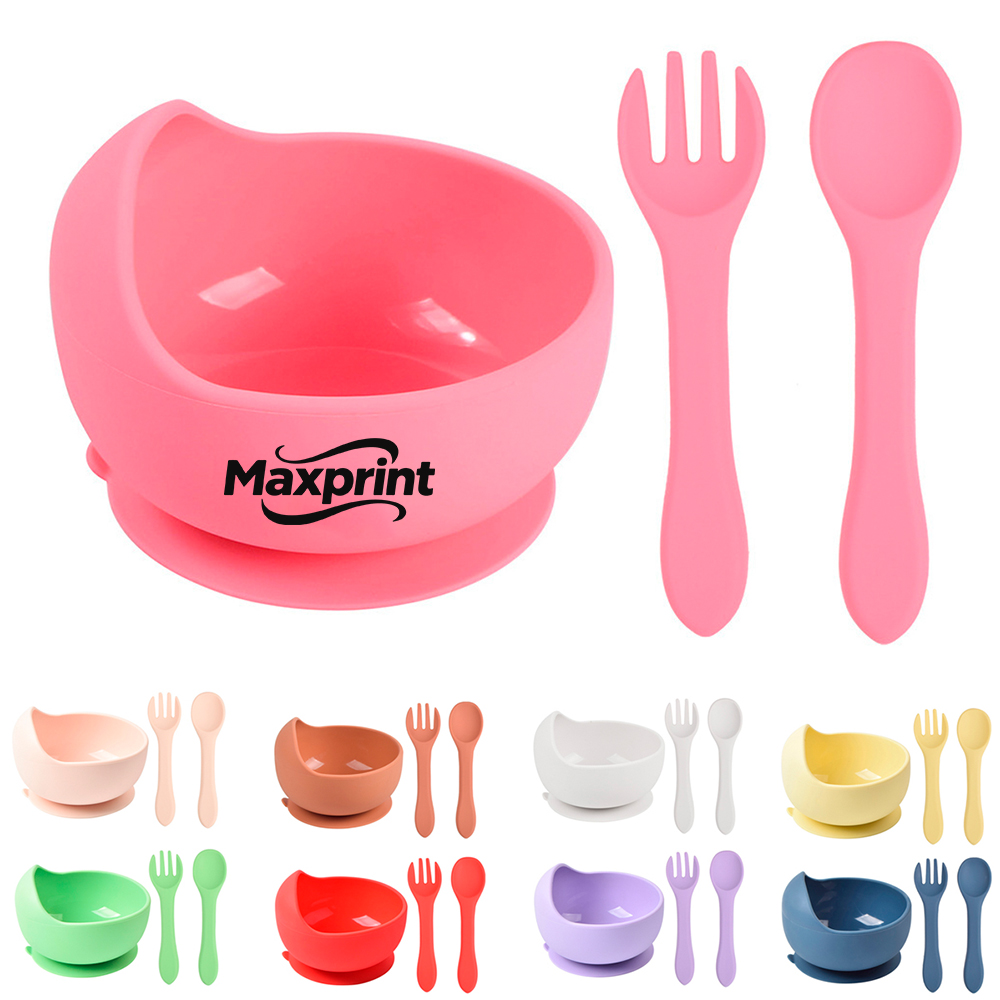 Toddler Suction Bowl with Spoon and Fork